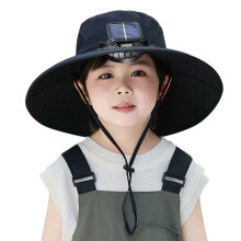 Kids Sun Hat with Cooling Fan Quick-Dry Brim