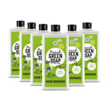 Marcel's Green Soap - Dishwash Basil & Vetiver Grass - Dishwashing Liquid - 100% Eco friendly - 100% Vegan - 97% Biodegradable - 500 ML - 6 Pack