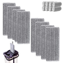 Mop Pads, Pack of 8 Microfibre Cleaning Pads, Washable Absorbent Mop Cover, Replacement Mop Pads, Microfibre Pad, Suitable for Most Floor Types and