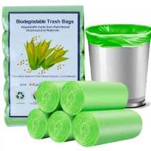 100 Organic Waste Bags 15 L, Bin Liners for Compost Containers, 5 Rolls, 100 Pieces, Kitchen Food Bin Bags, Biodegradable Bags, Organic Waste Bags for
