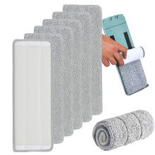 SHULLIN Pack of 6 Mop Pads Microfibre Cleaning Pads Approx. 33 x 12 cm Mop Cleaning Pads Replacement Mop Pads Floor Mop Replacement Cover for Stains