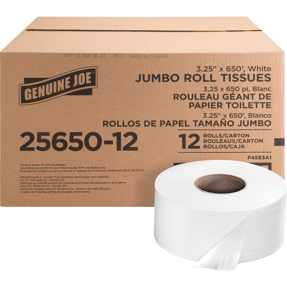 Genuine Joe 2-Ply Jumbo Roll Dispnsr Bath Tissue