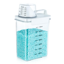 Tokokimo Laundry Powder Detergent Container, 61 Oz Laundry Powder Dispenser, Laundry Scent Booster Beads Dispenser for Laundry Room Organization and