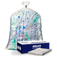 Plasticplace - W55LDC2 55-60 gallon Trash Bags ? 2 Mil ? Clear Heavy Duty Garbage Can Liners ? 38? x 58? 1 Count (Pack of 50)