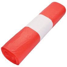 (Pack of 200 pcs) Garbage Bags 120 Litre, Red Refuse Sacks 70 x 110 cm, Dustbin Bags, Bin Liners