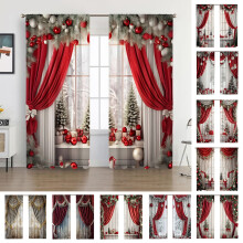 Julemørkleggingsgardiner 35x63 tommer 2-panels sett