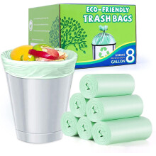 Sacs poubelle moyens 30 litres extra résistants, paquet de 120, verts