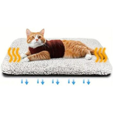 Cama para mascotas autocalentable de forro polar de 20x24 pulgadas
