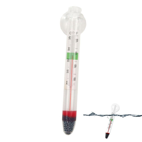 Glas-Aquarienthermometer mit Saugnapf, 10,5 cm