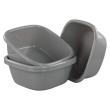 Annkky 4-pack 13'' Plastic Washing up Bowl Basin, Small Square Kitchen Basin Wash Bowl