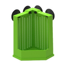 Comedero de pared esquinero para reptiles, ideal para geckos y barbudos.