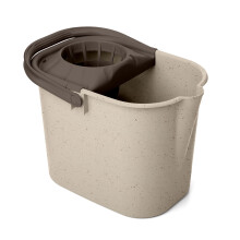 TATAY Mop Bucket with Wringer 16L | Rectangular Shape | Strong Carry Handle | Drip-Free Pouring | 100% Recycled BPA-Free Plastic | 37x26.5x29 cm,