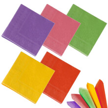 200 PCS Multicolor Paper Napkins Disposable, Rainbow Party Napkins, 2 Ply 25 x 25cm Coloured Serviettes, Cocktail Napkin for Party, Wedding, Family