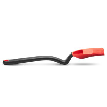 Dreamfarm Brizzle - Flexible Silicone Sit-Up Baste, Drizzle, Scoop Brush - Sauce Dressing Marinade Resevoir - Head Rest for Dripless Bench Tops - Red