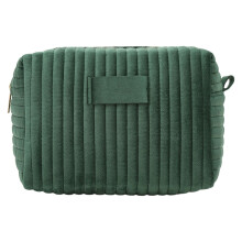 Neceser verde de viaje con cremallera