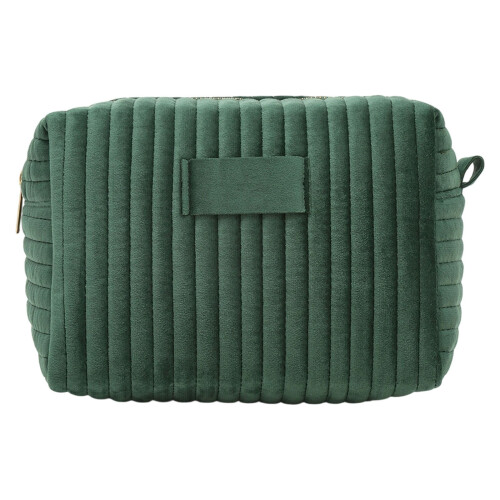 Neceser verde de viaje con cremallera