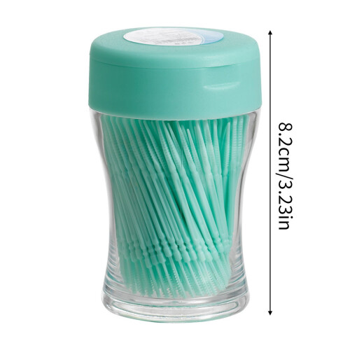 Stuzzicadenti in plastica monouso, 200 pezzi, flacone con doppia punta. 1
