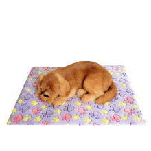 Star-Print Reversible Fleece Pet Bed Pad 27.5 x 20 in