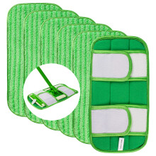 Antoble Reusable Pads Compatible with Flash Speedmop - Washable Microfiber Mop Pad Refills by Turbo - 12 Inch Floor Cleaning Mop Head Pads Work Wet
