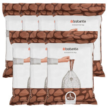 Brabantia PerfectFit Bin Liners Dispenser Pack 45 Litres (Coding L), 7 Dispenser Packs of 40 Bin Liners Each