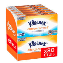 Kleenex Allergy Comfort, 10 Packs of 8 Tissue Cases (10 x 8 Cases)