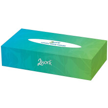 2Work Facial Tissues Box 100 Sheets 2-Ply (Pack of 36)