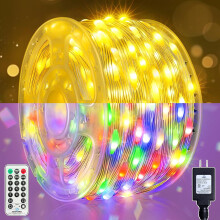 Luzes de Natal em cordão com 600 LEDs, 60 metros (197 pés), IP67 à prova d'água.