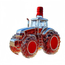 Carafe Ă whisky rouge 750 ml, motif semi-remorque