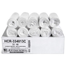 Aluf Plastics HCR-334013C High Density Star Sealed Coreless Roll Bags, 33 gal, Polyethylene, 33" x 40", Clear (Pack of 500)
