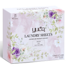 YUCO Laundry Detergent Sheets 80 Washes, Eco Travel Laundry Detergent Liquidless Detergent Soap Sheet, Dissolvable in in Sink and Washer, Plastic Free