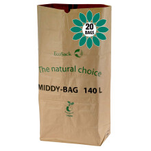 140 Litre x 20 Paper Compostable Wheelie Bin Liners - Biodegradable Sacks/Liners - Bioliner Eco Sack Bags with All-Green Composting Guide