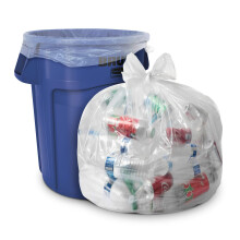 33 Gallon Clear Trash Bags - (Huge 100 Pack) - 33' x 39' - 1.5 MIL (Equivalent) - CSR Series - Heavy Duty Industrial Liners Clear Garbage Bags for