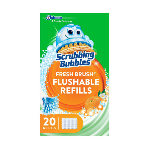 Fresh Brush Toilet Cleaning System, Flushable Refill, 20 Count, 301802