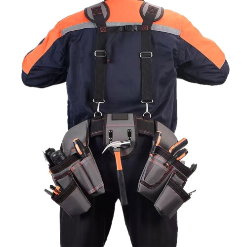 Ergonomický opasek na nářadí s více kapsami a 1