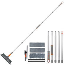 Tendak 3-in-1 Professional Window Wiper With Telescopic Handle - Squeegee Cleaner From 23 cm to 200 cm for High Windows, Glass, Indoor and Outdoor