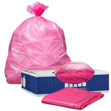 Plasticplace 32-33 Gallon Trash Bags ? 1.5 Mil ? Pink Garbage Can Liners ? 33?? x 39? (100 Count) (W33PNK15)