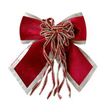 Soft Velvets Christmas Decoration Bows-Wine Red Ribbon 25CM