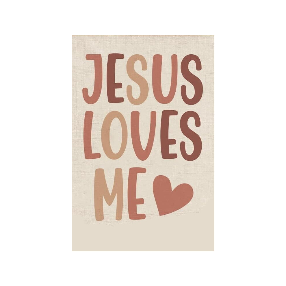 Boho Bible Verse Poster 'Jesus Loves Me' for Kids