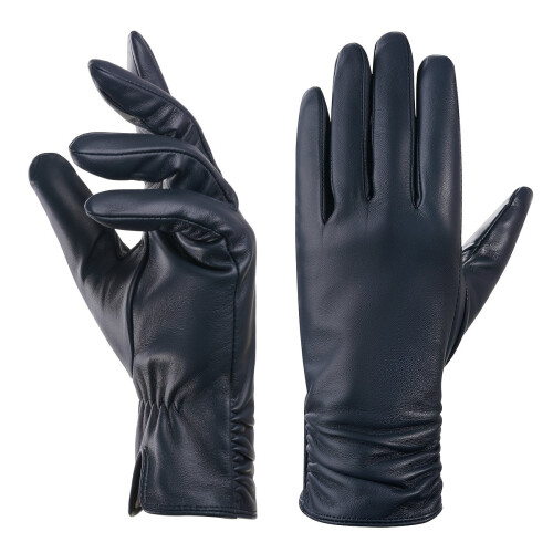Damen-Touchscreen-Handschuhe aus Lammfell, Winterwarm