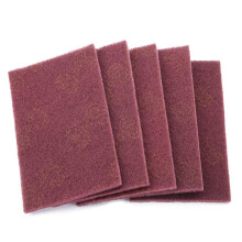 5 x Square Nylon Scouring Pads - Professional Industrial - Hand Scouring Pads - Fine Red