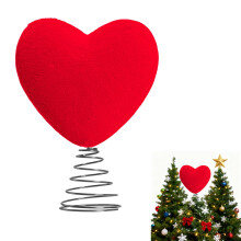 14" Plush Heart Tree Topper for Christmas & Valentine's