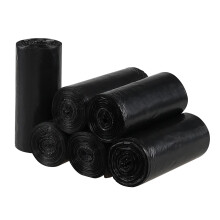 Tstorage 20 L Small Waste Basket Liner, Black Garage Bags, 6 Rolls, 150 Count