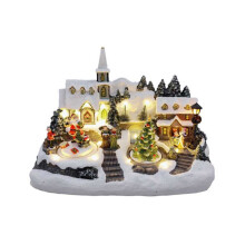 Light Up Resin Christmas Village House Decoration With Detailed