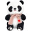 Panda-Plüschtier mit Herzschal, rosa, 25 cm 1