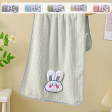 Serviette en polaire corail à motif lapin – Douce, séchage rapide, non pelucheuse, absorbante – 75 x 35 cm – Rose/Bleu/Gris/Vert/Beige