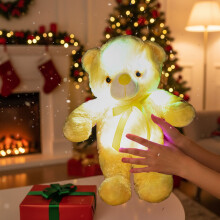 Orsetto di peluche con nastro LED, luce notturna che si illumina al buio