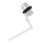 Spolhandtag för toalett, sidomontering, silver, 1-pack 1