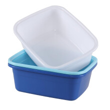 Vareone Washing Up Bowl, Rectangular Plastic Multi-Purpose Basin Mixing Sink Tidy Organizers (3 Packs)
