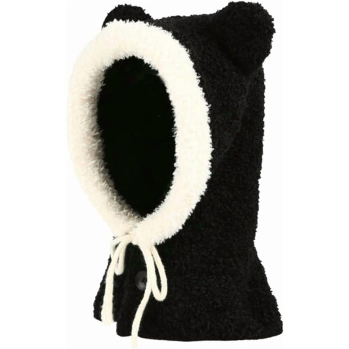 Bjørneører-lue med hette, vinterhatt, unisex