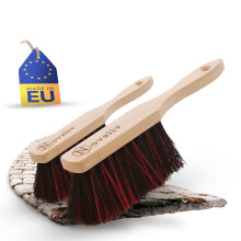 Novaliv 2 x Hand Brush Arenga and Elaston Bristles Mix Broom Car Sweeping Industrial Hand Brush Snow Brush Hand Brush Dust Pan